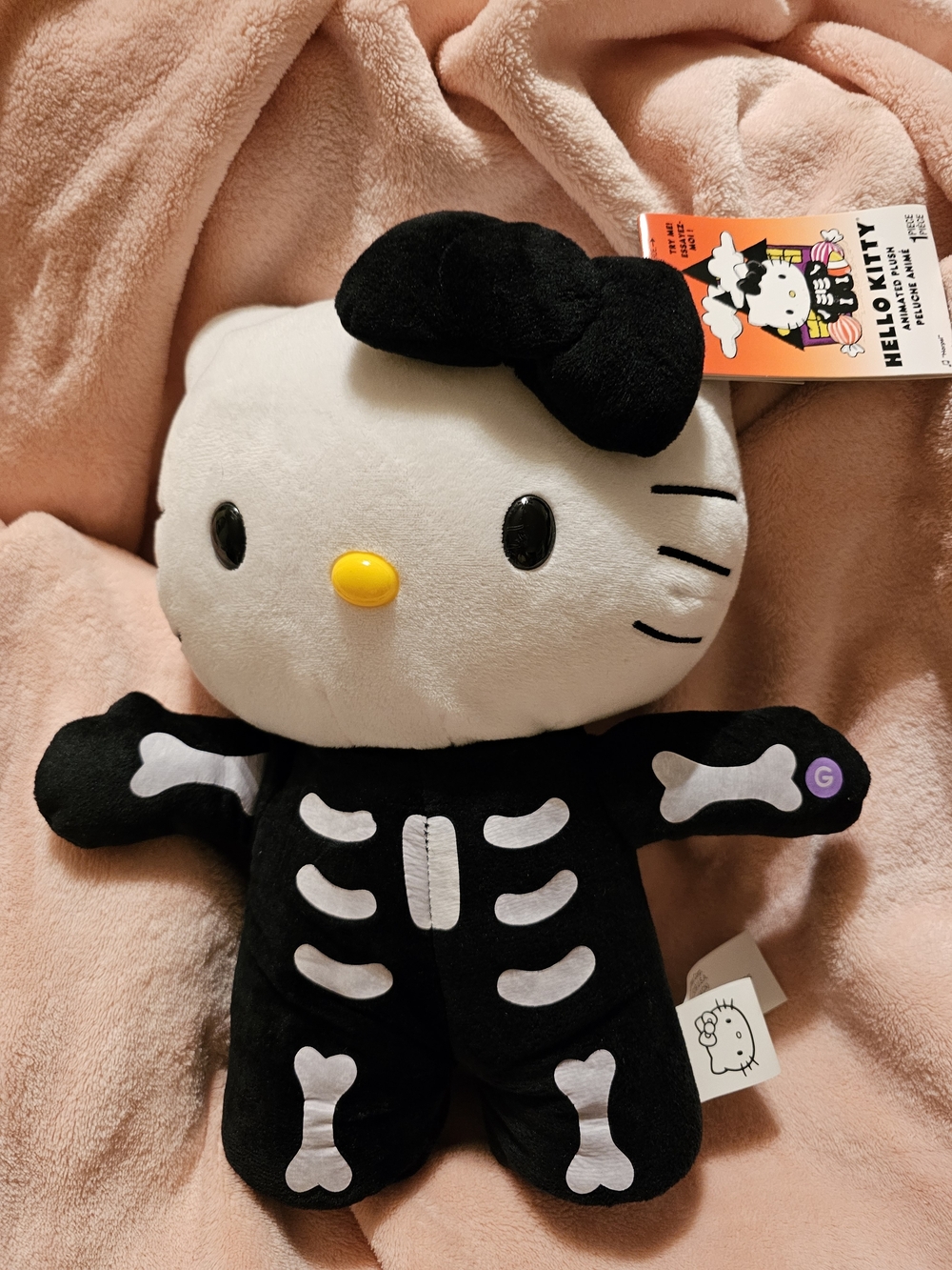 Hello Kitty Halloween Skeleton Side Stepper plush